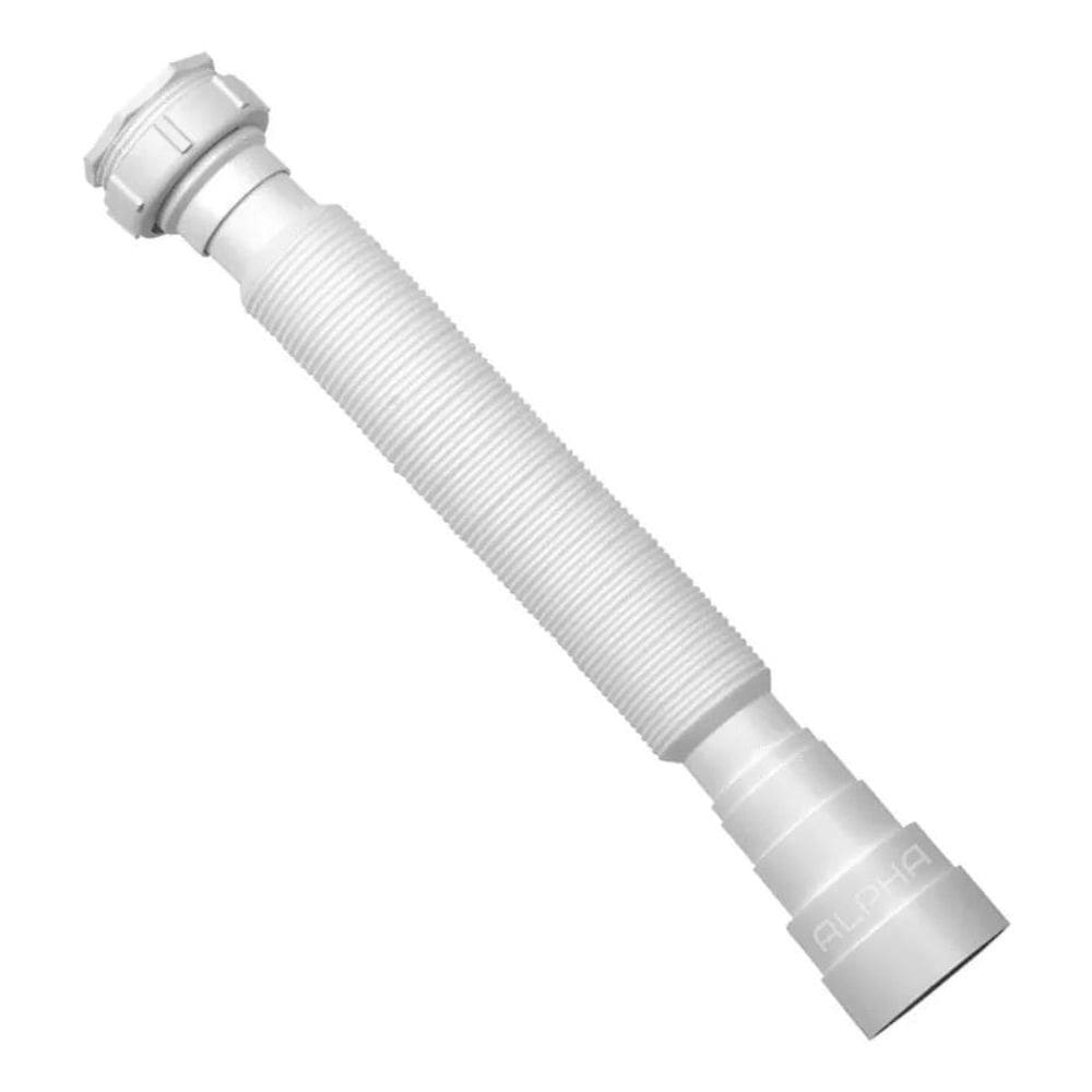 10X Sifão Sanfonado Extensivo Universal Branco - Cuba Pia T
