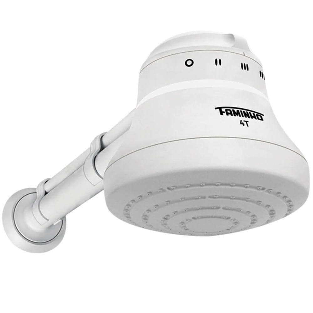 Ducha Faminho 4 Temperaturas Com Cano De 30cm Branco 127 Volts 5400 Watts - 3858 - Fame