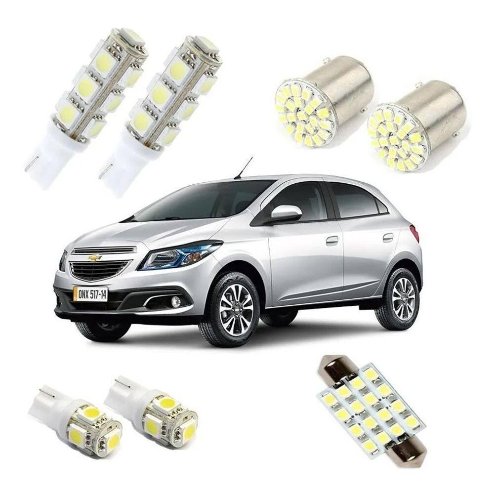 10X Kit Lampadas Led Onix Chevrolet Pingo Teto Placa Ré Tor