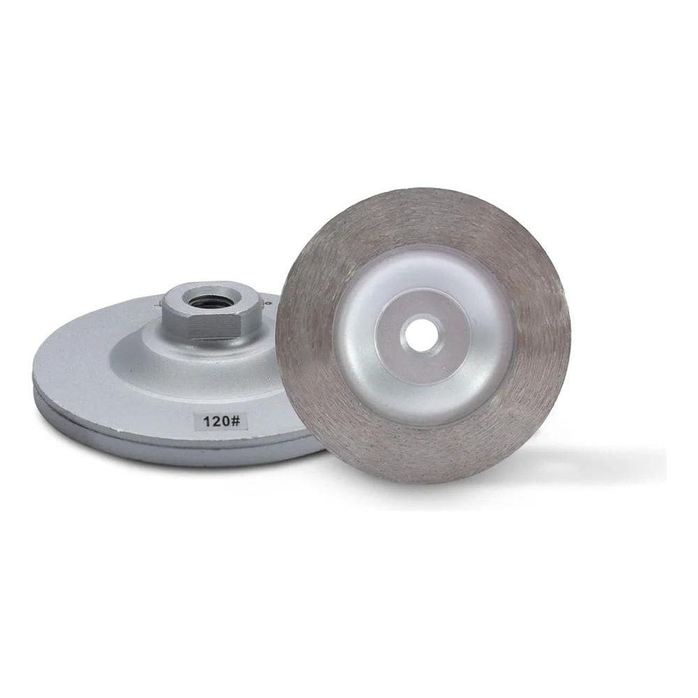 10X Disco Rebolo Prato Diamantado 100Mm M14 Liso G.120 Gran