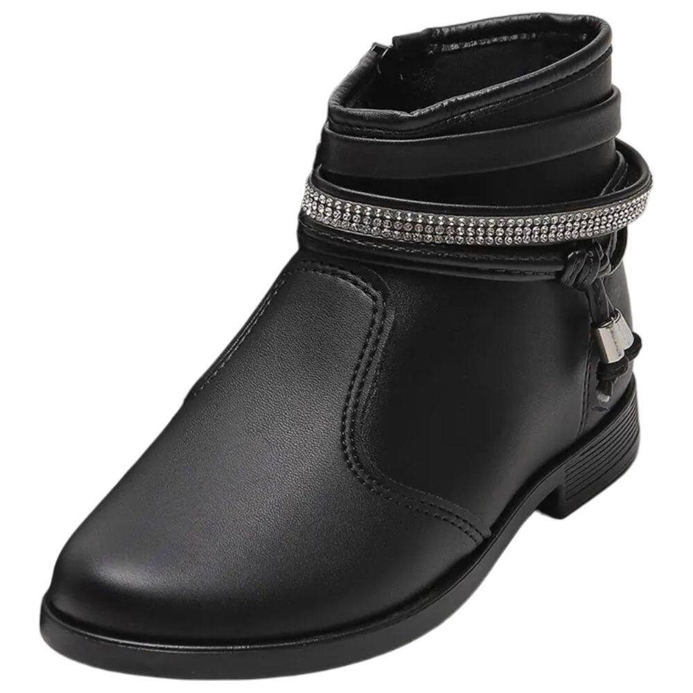 Bota Infantil Menina Cano Baixo Strass Encantador Molekinha