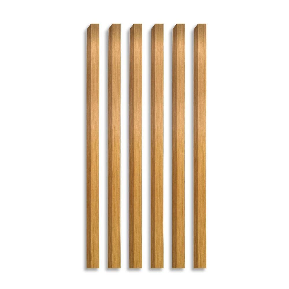Kit 6 Divisórias Leve Decorativa Wpc 24cm X 3,5cm X 275cm 1 Caixa Formaco Decor Marfim