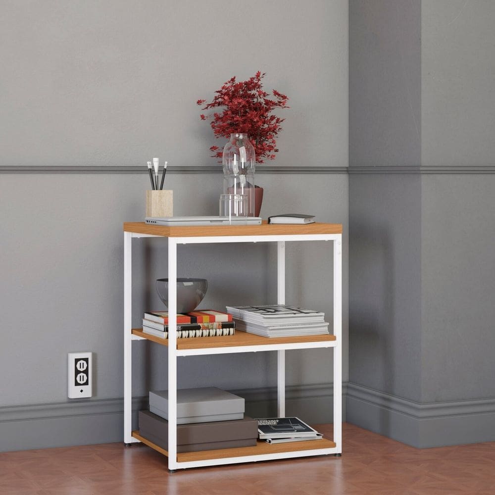 Mesa de Apoio 45cm Kappesberg Crome Canela/Branco