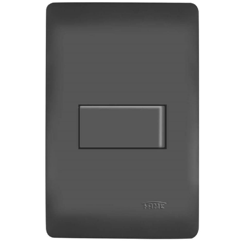 Conjunto Interruptor Simples 16 Amperes Habitat Black - 4046 - Fame