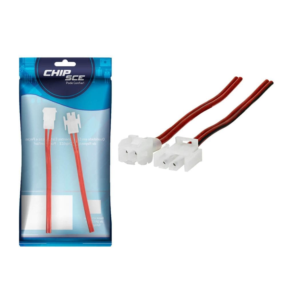 Chicote 1Mm Macho E Fêmea 2 Vias - 27Cm - Alta Qualidade