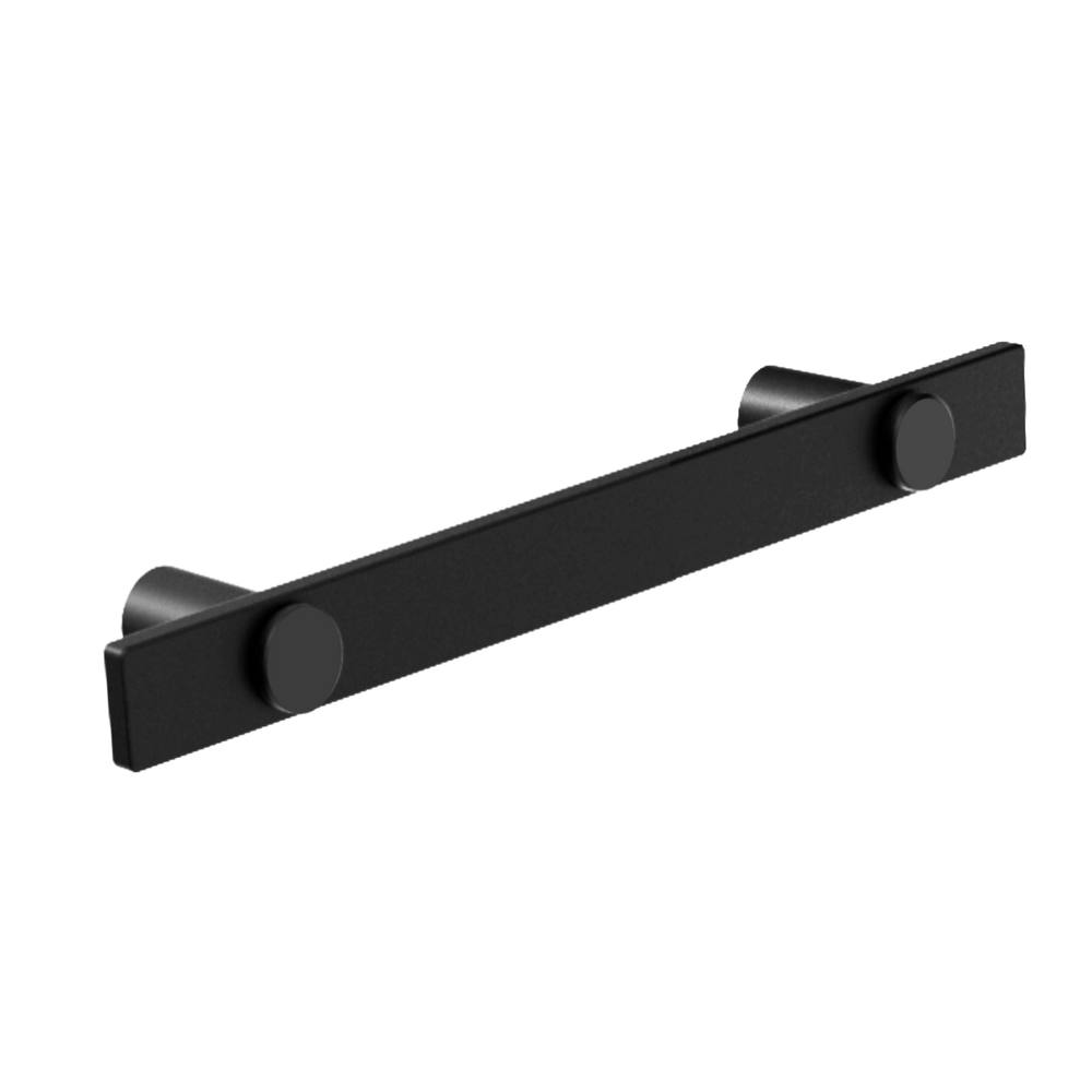 Toalheiro Barra Para Banheiro Preto Patmos Grego Metal 35cm