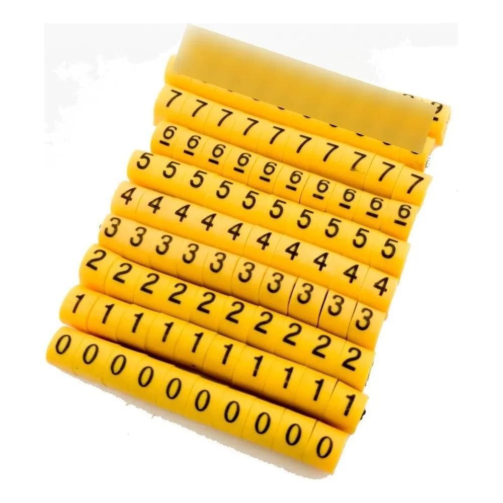10X Identificador Marcador Fios Cabos Anilhas 500Pcs 0A9 Jn
