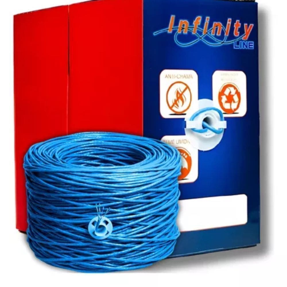 Cabo UTP CFTV/REDE 4 Pares 51mm 305 Metros azul