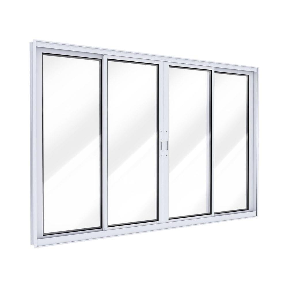 Janela de Alumínio de Correr 2 Folhas Móveis e 2 Folhas Fixas 120x150cm Lucasa Ideale Branco