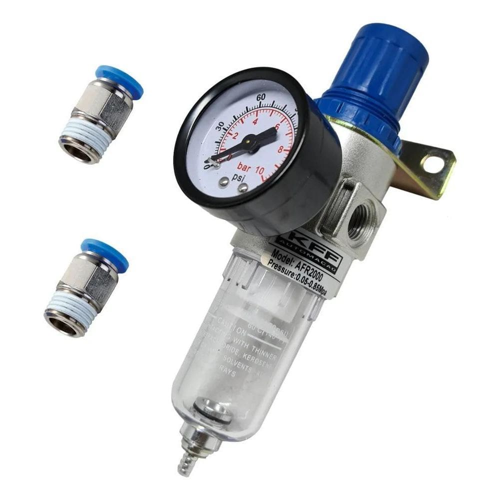 10X Filtro Regulador Ar Compressor 1/4 Completo Com Conexõe