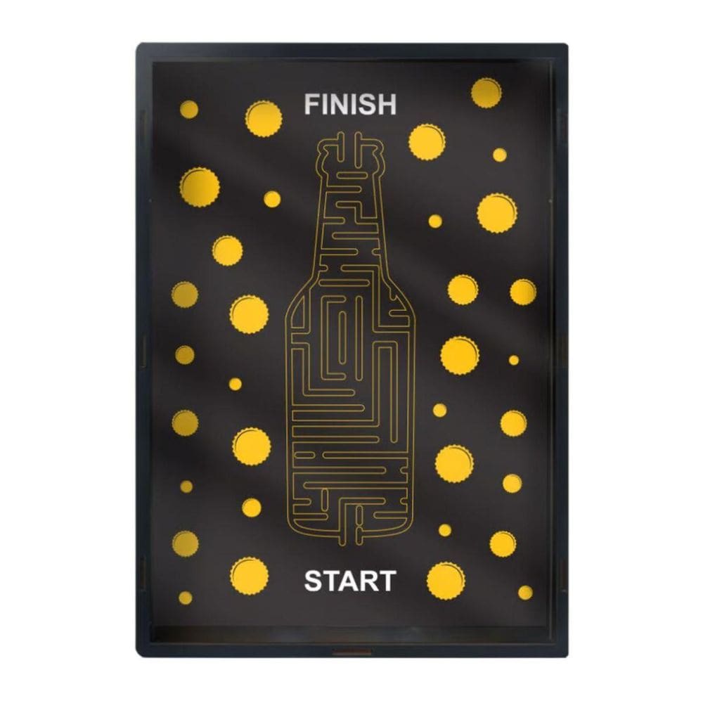 Quadro Decorativo Porta Tampinhas Start Finish 38X28.5Cm