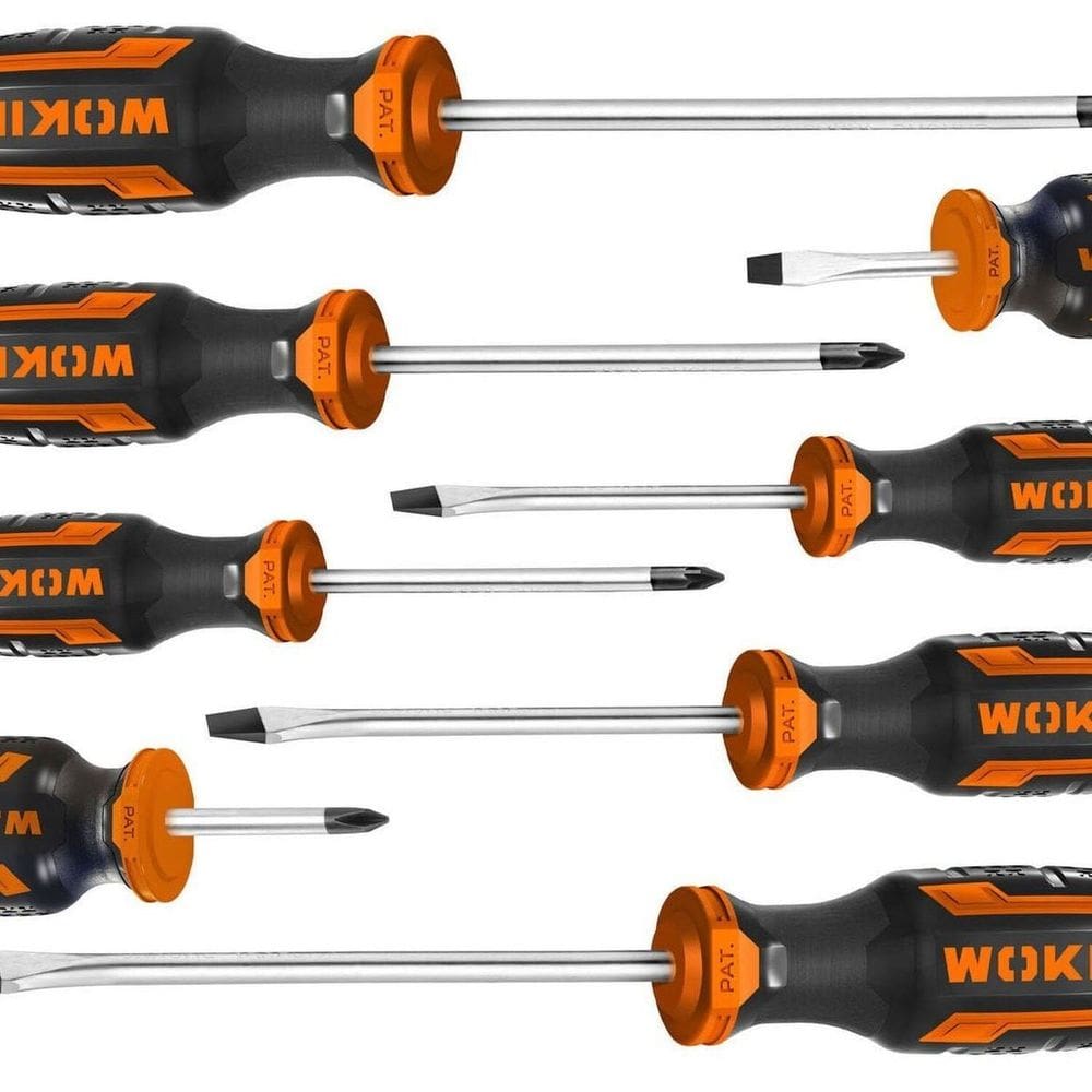 Conjunto de Chaves de Fenda e Philips 8 Peças Wokin Laranja/ Preto