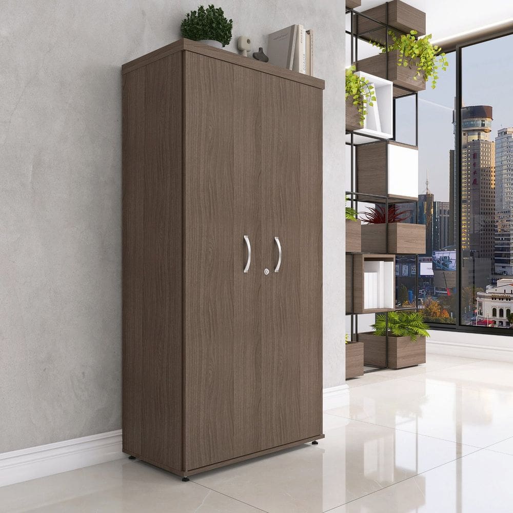 Armario Alto 02 Portas Pivotante 79,2cm X 161,1cm Walnut