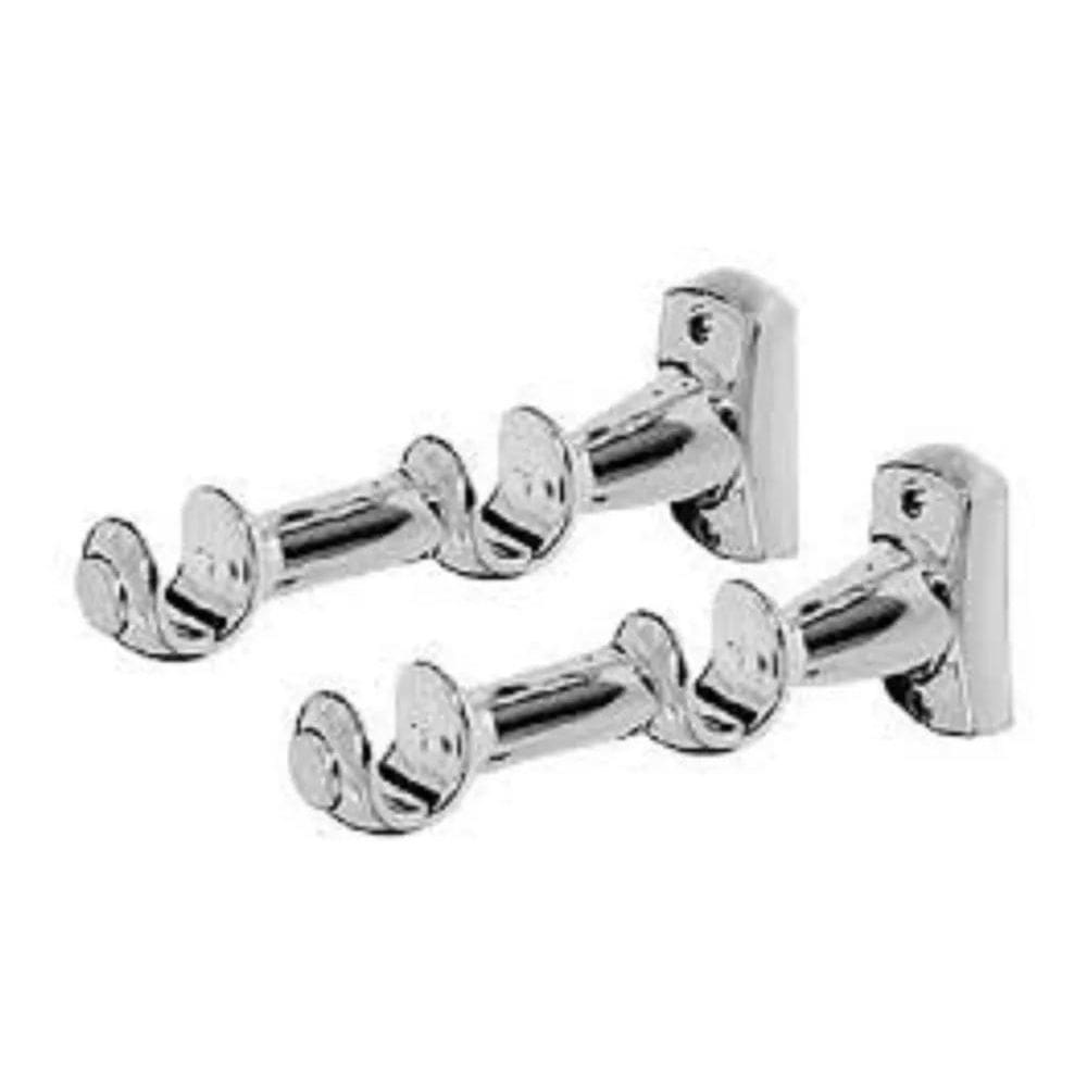 10X Kit Suporte Cortina Duplo Para Varão 19/28Mm Cromado 2
