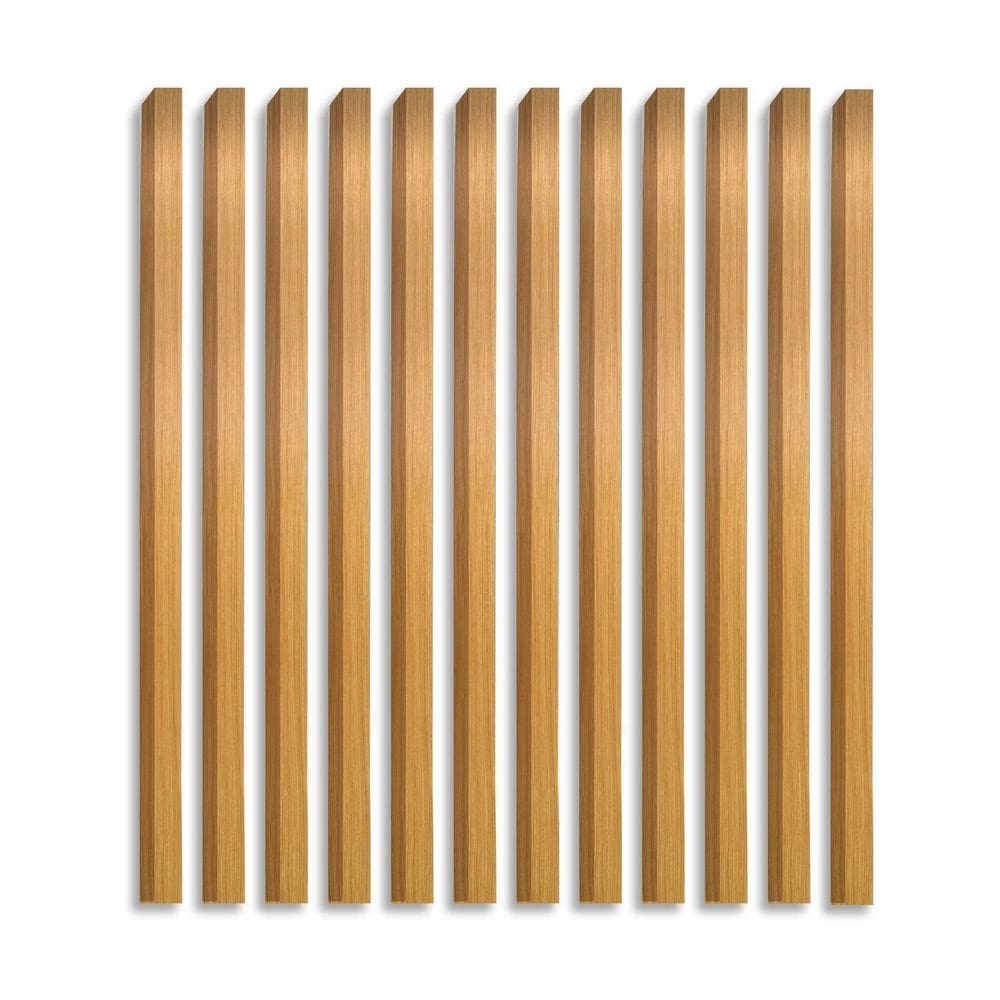 Kit 12 Divisórias Leve Decorativa Wpc 24cm X 3,5cm X 275cm 1 Caixa Formaco Decor Marfim