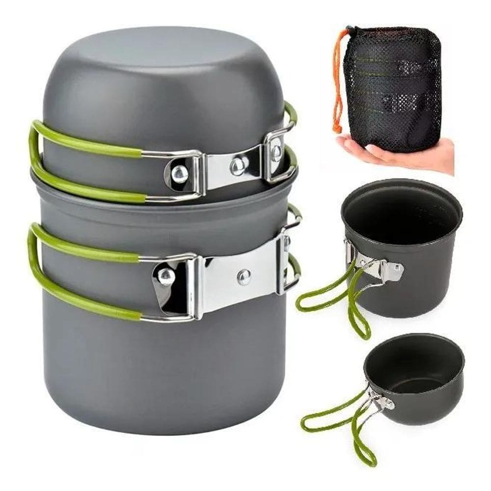 10X Conjunto Panela Camping 2 Peças