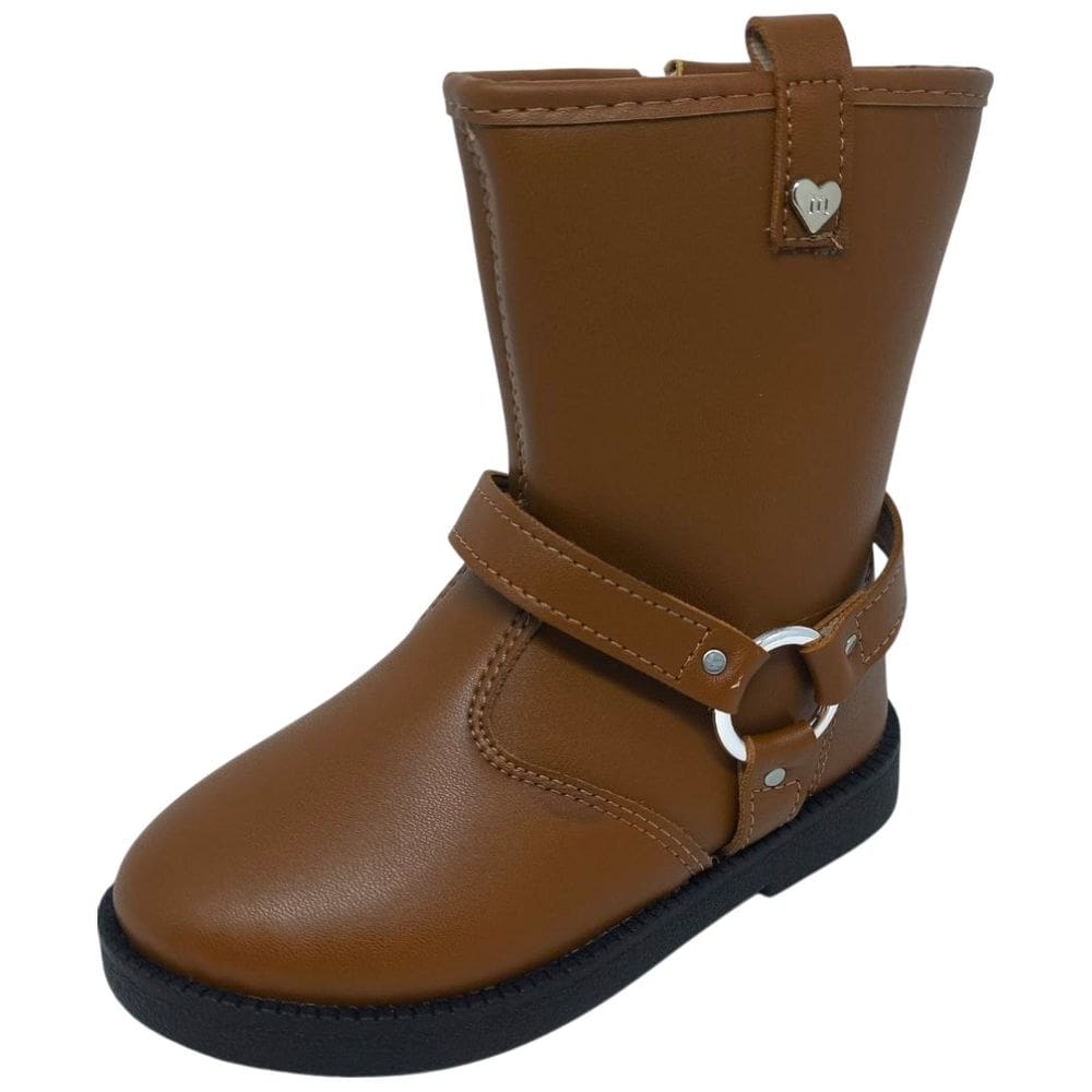 Bota Infantil Menina Enfeite Charmoso Metalizado Molekinha