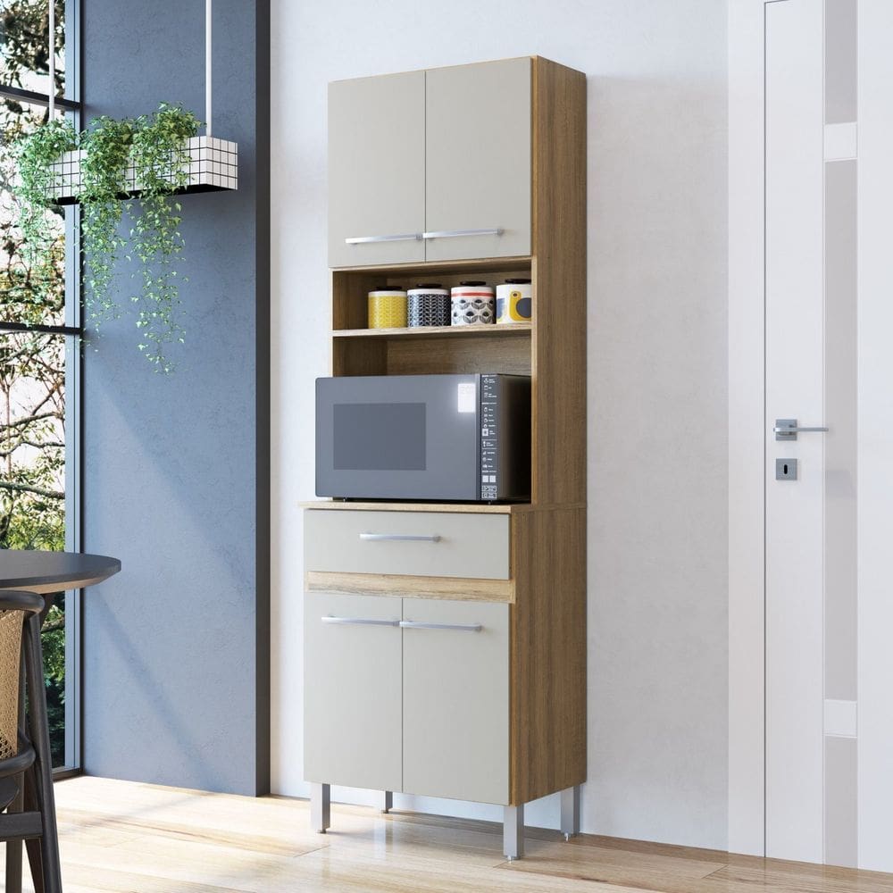 Torre Quente 4 Portas 1 Gaveta 1 Nicho para Forno Teka/Off White