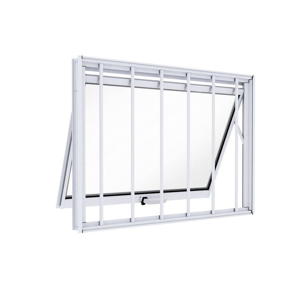 Janela de Alumínio Maximo AR com Grade 60x80xm Lucasa Ideale Branco