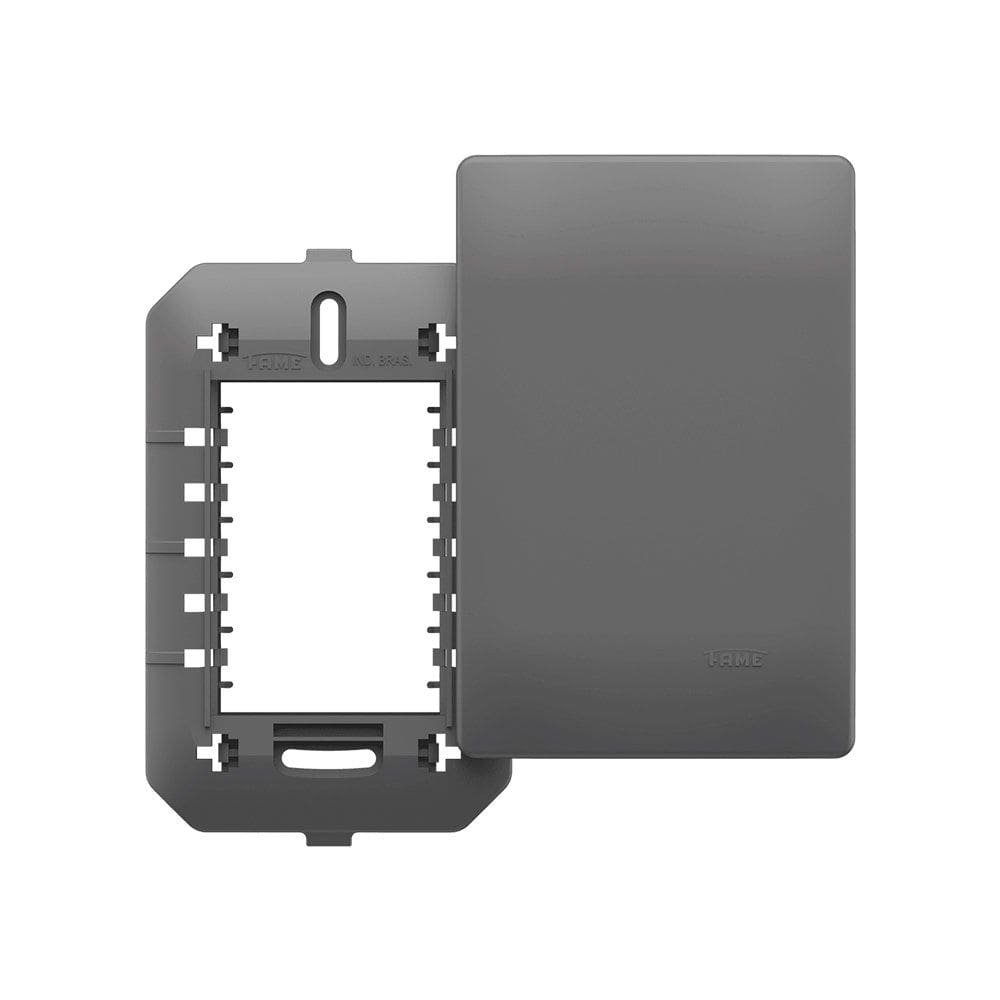 Placa Cega com Suporte Fame Habitat Onix 4x2