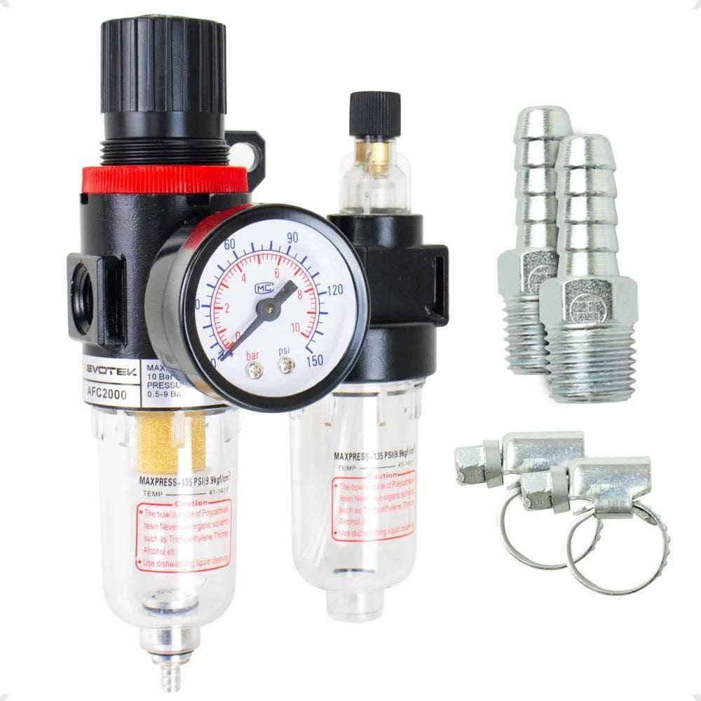 10X Filtro Compressor Mangueira Adaptador + Espigão Abraçad