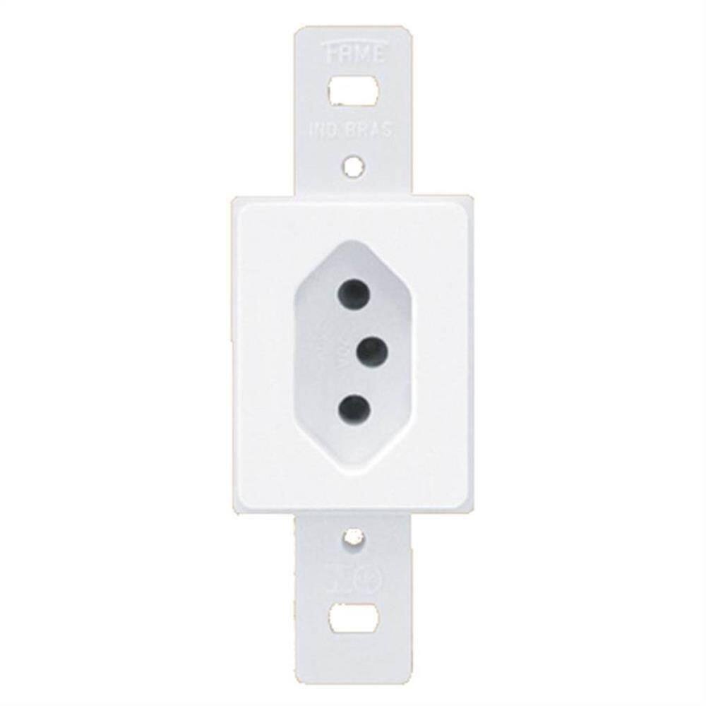 Tomada 2p+t 20a 250 Volts Blanc - 1336 - Fame Tomada 2p+t 20a Blanc Ref.1336 Fame