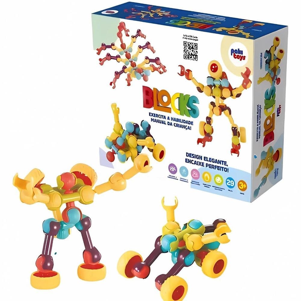 Brinquedo De Montar Blocks Car 29 Peças 4046 - Paki Toys