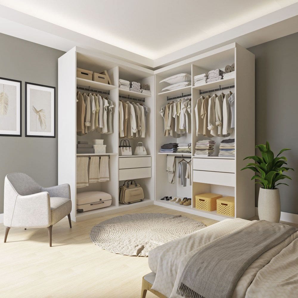 Closet Casal Júlia Duo sem Portas 4 Gavetas Minastex