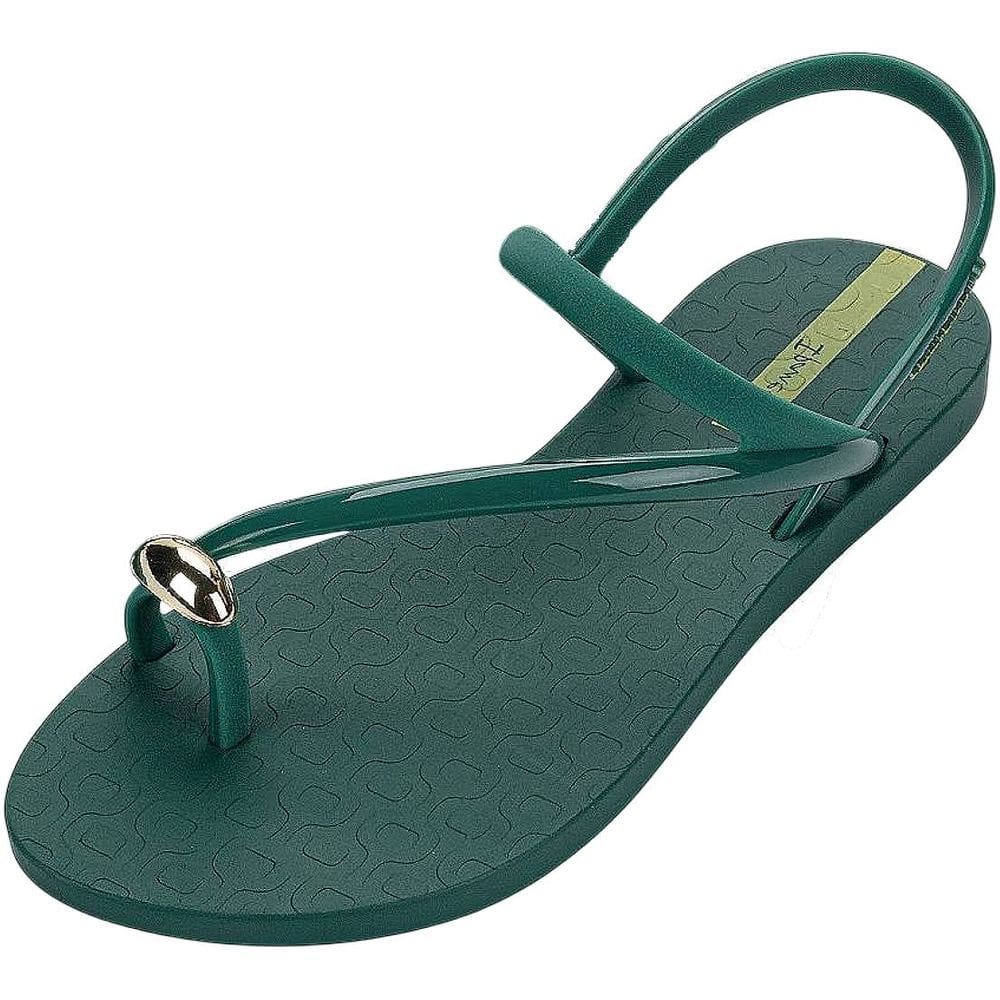 Sandália Feminina Rasteira Pedraria Chic Glam Ring Ipanema