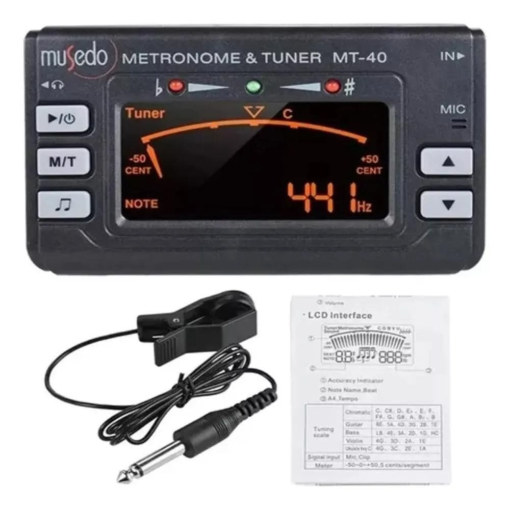 10X Metrônomo Afinador Diapasão Digital 3 Em 1 Profissional