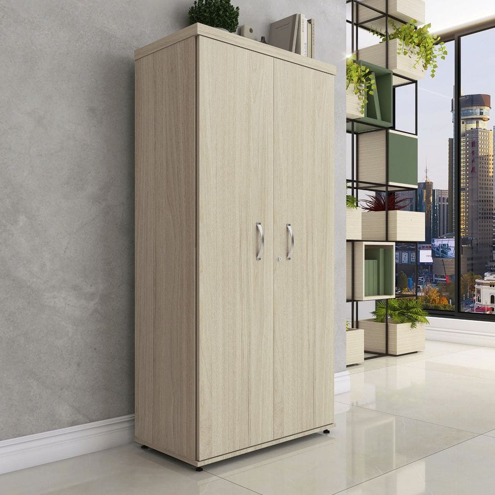 Armario Alto 02 Portas Pivotante 79,2cm X 161,1cm Castanheira Natural