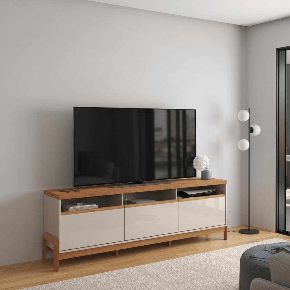 Rack para sala Roma off white new/jequitiba