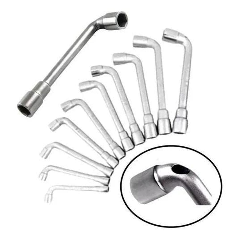 10X Jogo Chave Biela Tipo L 8Mm A 14Mm Kit 7 Peças Profissi