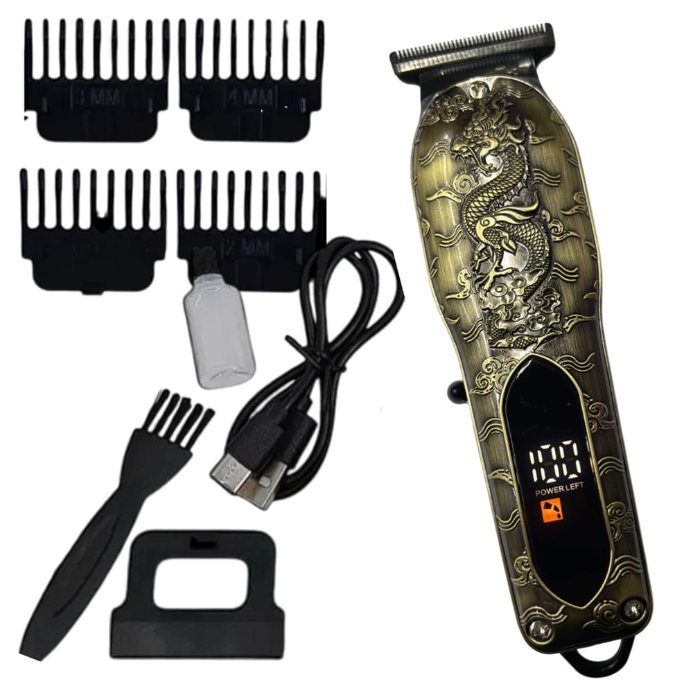 Maquininha Acabamento Cabelo Barba Recarregável Dragão 800ma