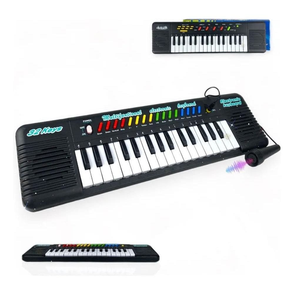 10X Brinquedo Teclado Infantil Karaokê Microfone Divertido