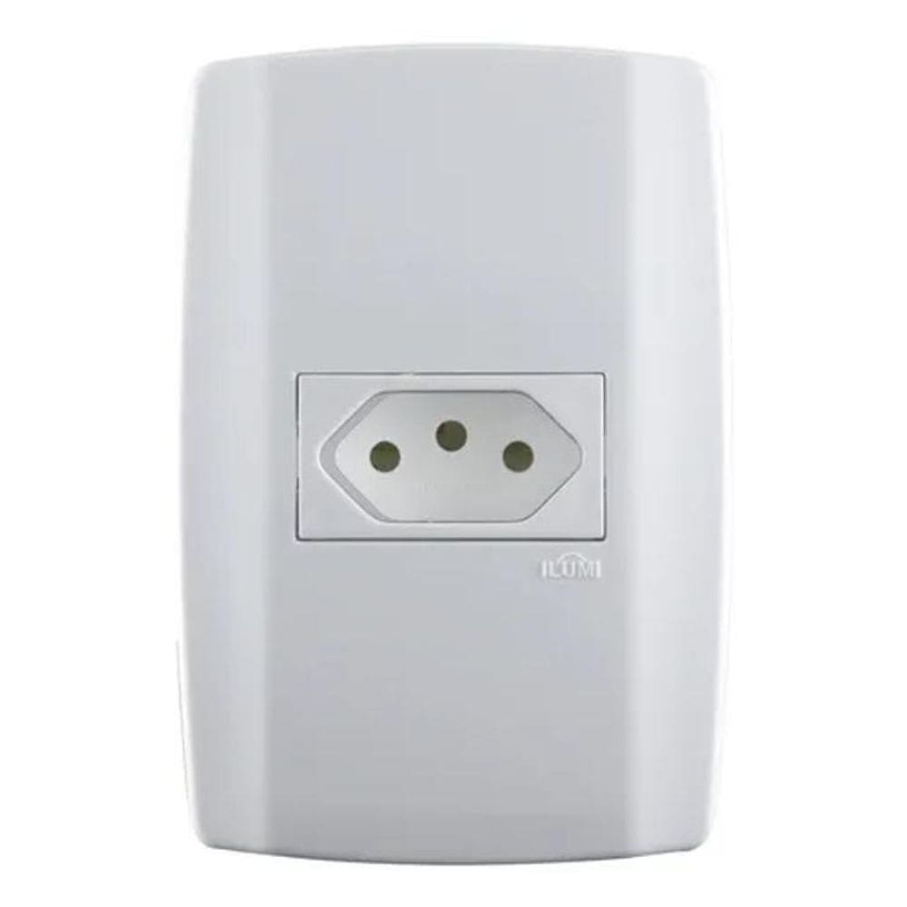 10X Conjunto Espelho 4X2 Com 1 Tomada 20A Horizontal Slim Il