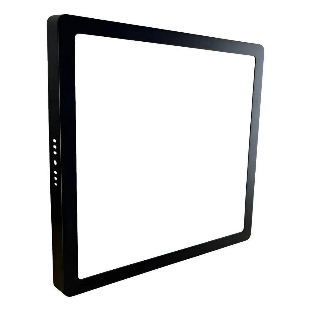 10X Luminaria Painel Plafon Led Sobrepor Preto Bivolt 25W 3
