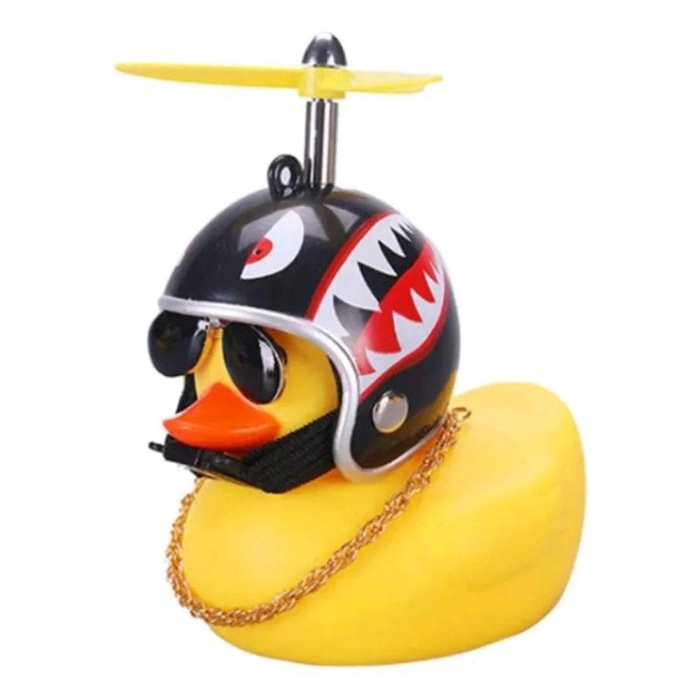 10X Patinho Pato Capacete Hélice Óculos Buzina Bike Carro M