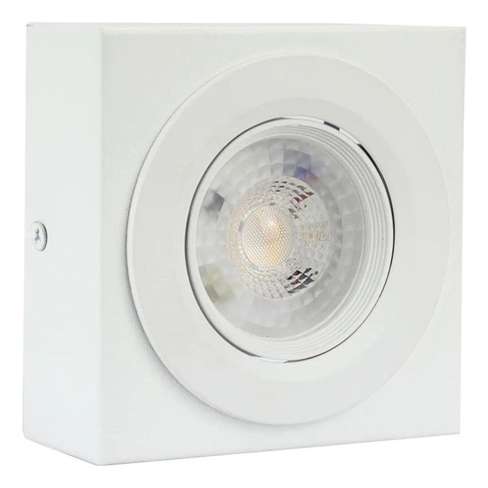 10X Spot Sobrepor Slim Teto Beiral 5W Branco Externo Intern