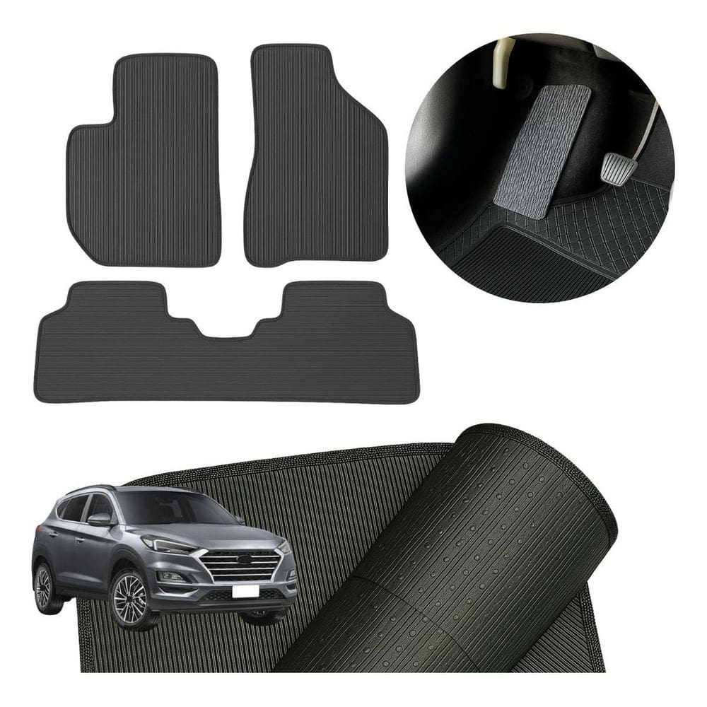 Jogo Tapetes Tucson 05 A 16 Borracha Com Descanso De Pé