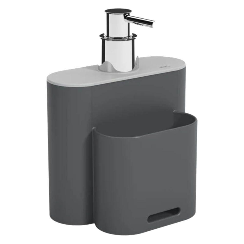 Dispenser Flat Cinza 500ml - 17002-0832 - Coza Dispenser Flat Cinza 500ml - 17002-0832 - Coza