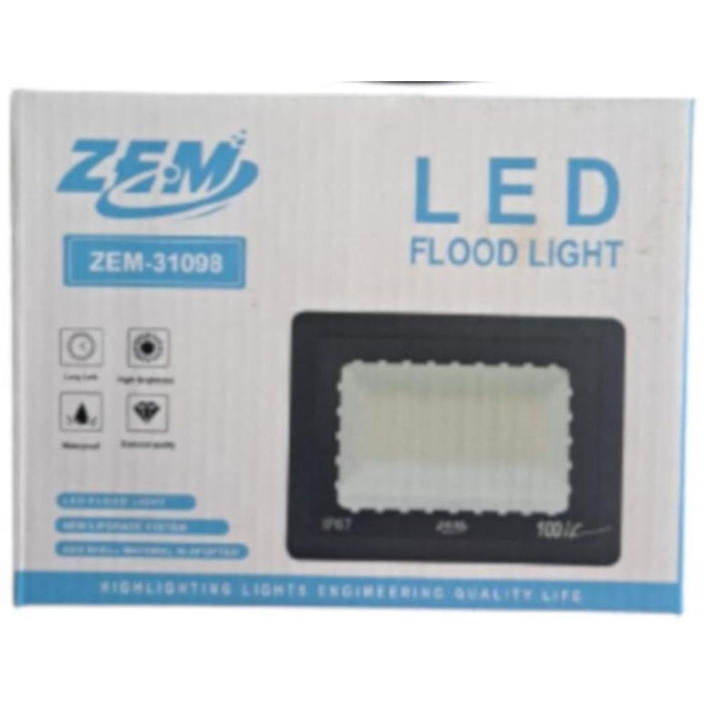 Refletor Led Smd Zem Slim 100W À Prova D`Àgua 110V/220V