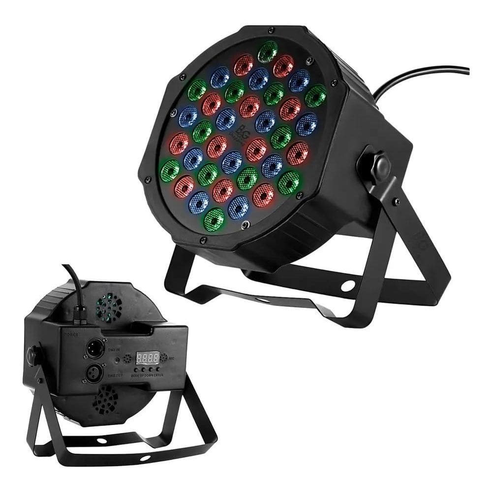 10X Canhão Refletor Led 36 Leds Rgb Jogo Luz B&G Shopping