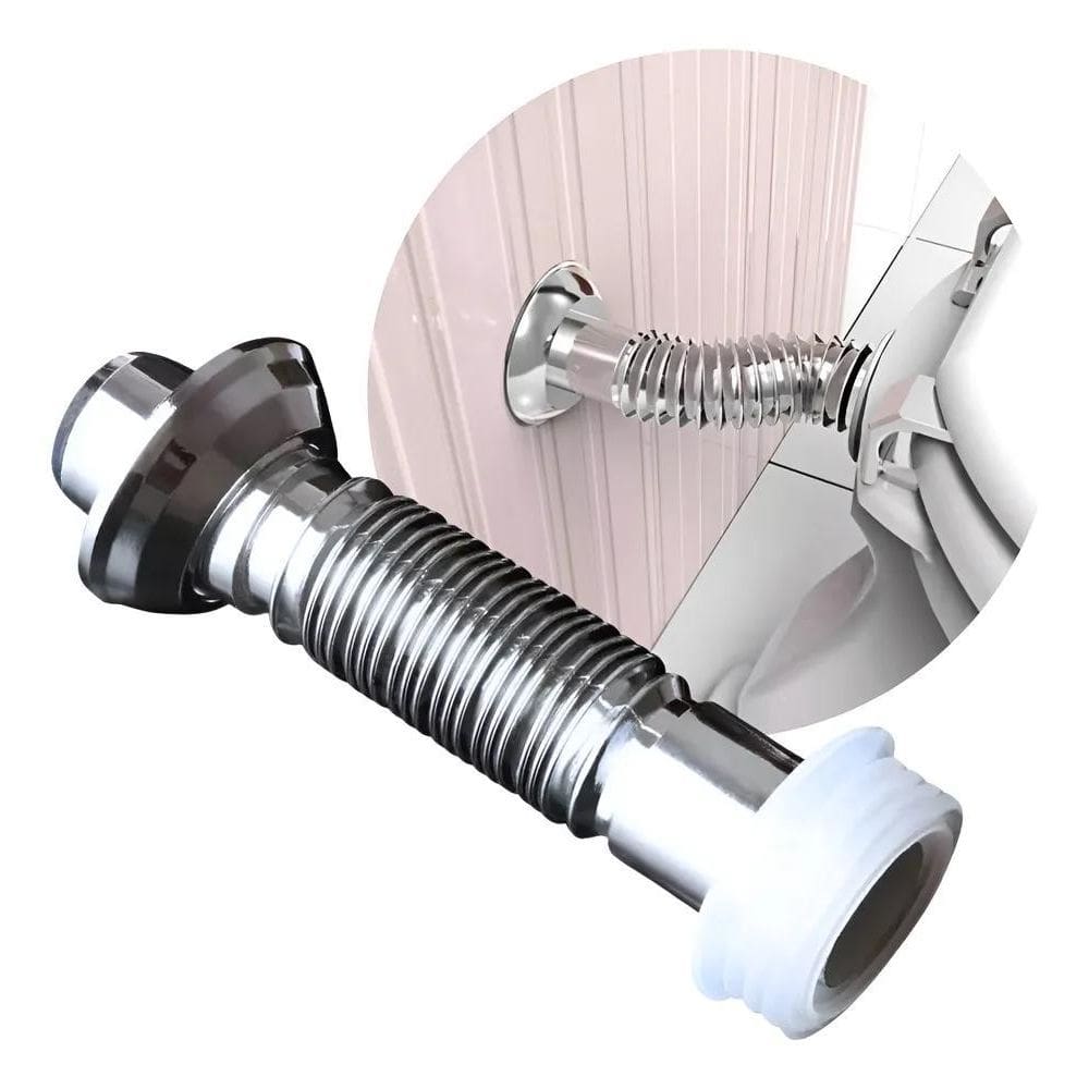 10X Tubo De Conexão Vaso Sanitário Flexível Metalizado Crom