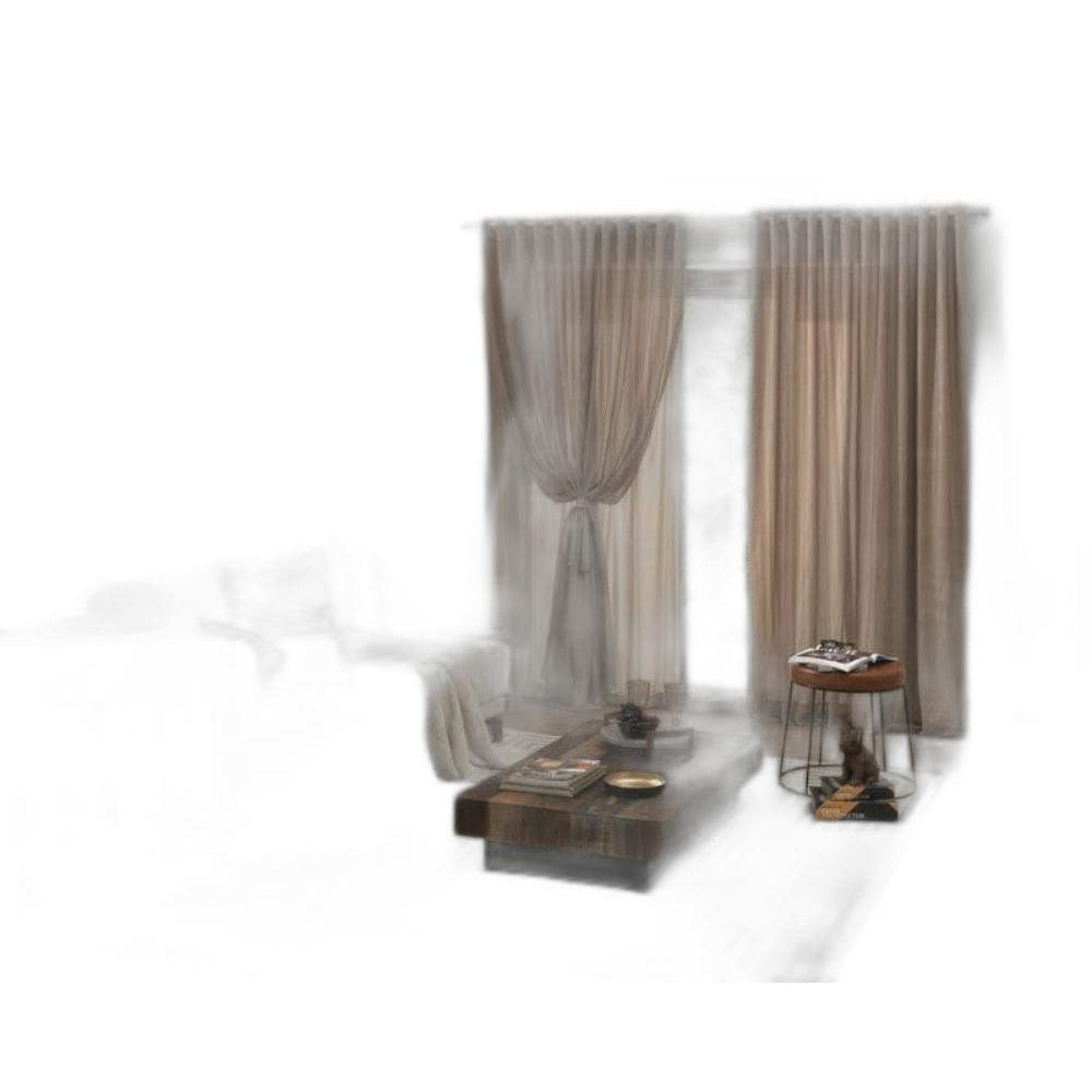 Cortina Sala Renda Com Forro 3,00 Larg X 1,80 Alt Marrom