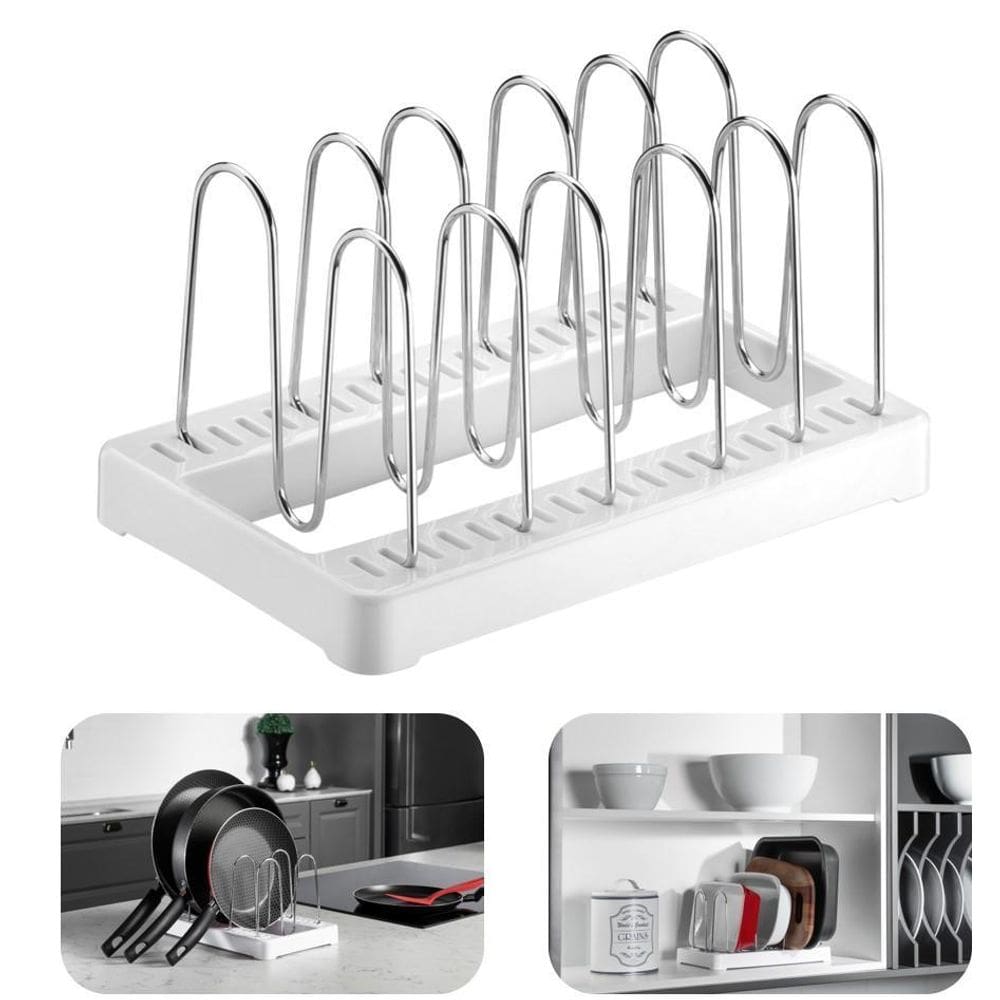 Suporte Organizador Tampas Prato Cozinha Branco 1119 Future