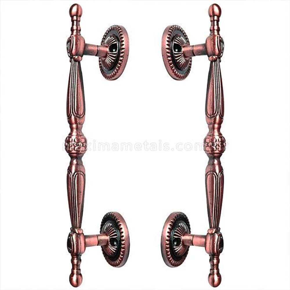 Puxador Duplo Berlin 280Mm Cobre Antigo Porta Pivotante