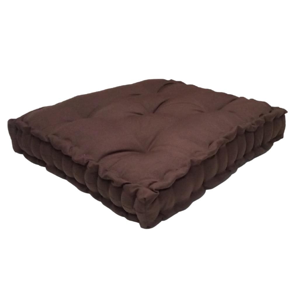 Almofada Turca Futon Cadeiras Bancos Áreas 60X60 Cm Marrom