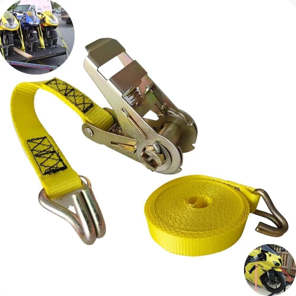 10X Cinta Para Amarrar Carga Catraca 4,5 Metros O,8 Tonelad