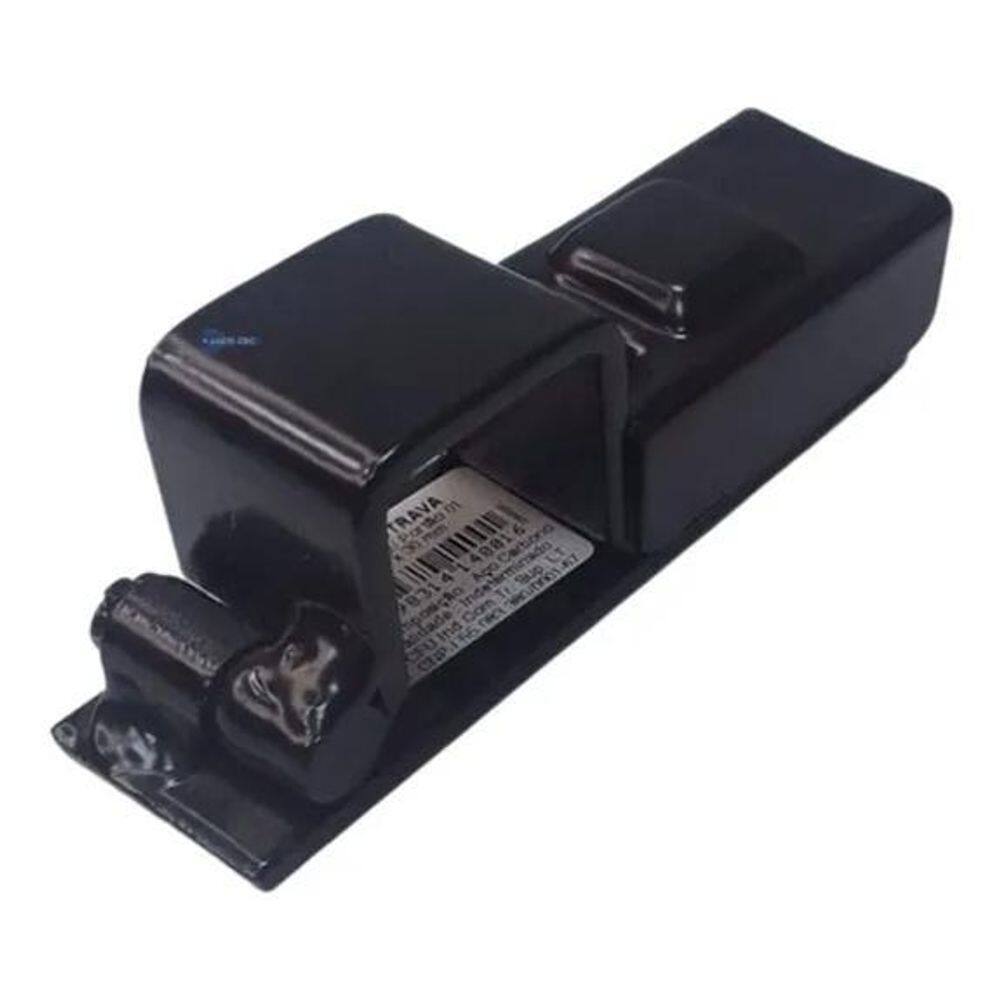 10X Trava Porta Cadeado Tecnotrava N01 30X30 Preto Em Aço